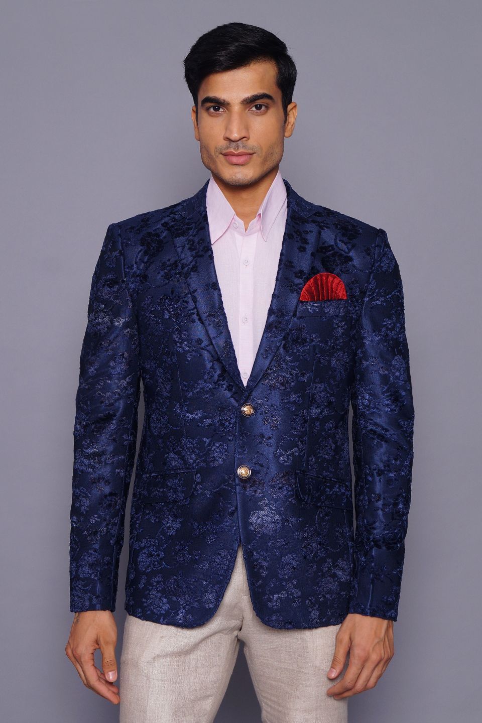 Velvet blue coat sale