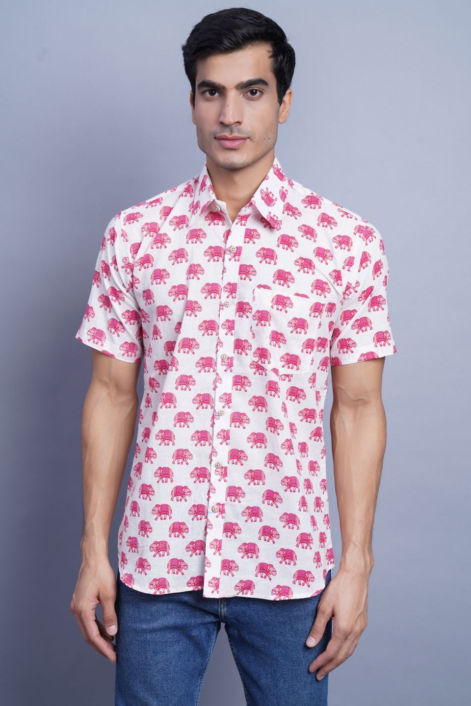 Batik Print Full Sleeve Cotton Shirt for Men