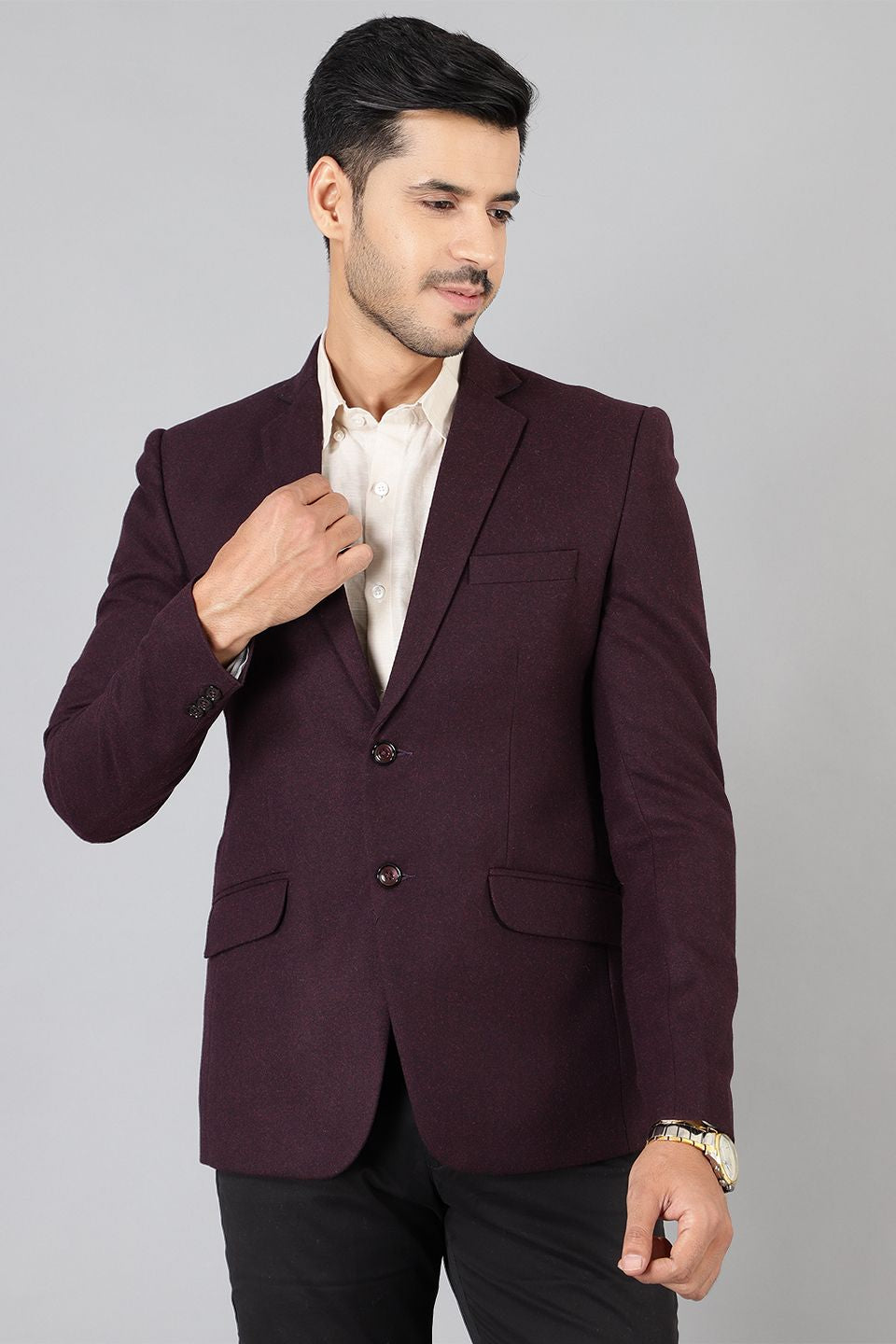 Purple blazer men deals