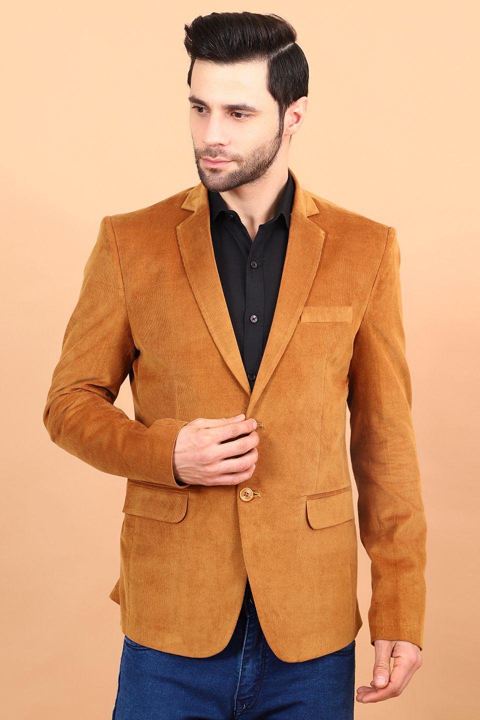 Yellow corduroy blazer cheap