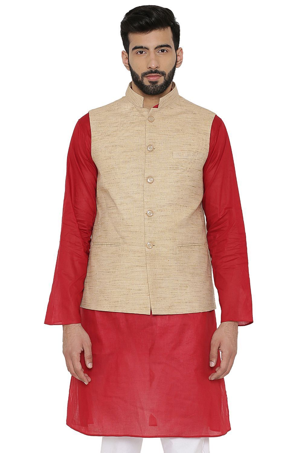 Wintage Men s Tailored Fit Party Festive Indian Nehru Jacket Vest