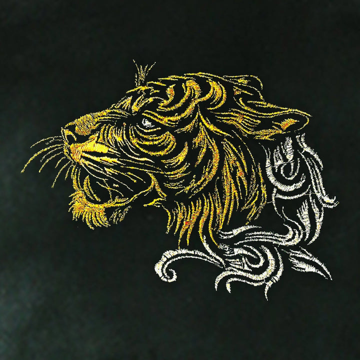 Gold Tiger-Embroidered Green Velvet Bandhgala