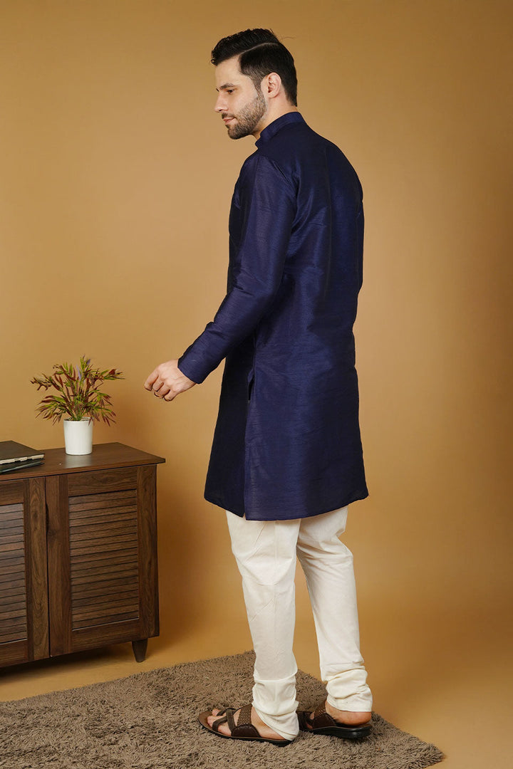 Banarasi Art Silk Blue 2 Kurta