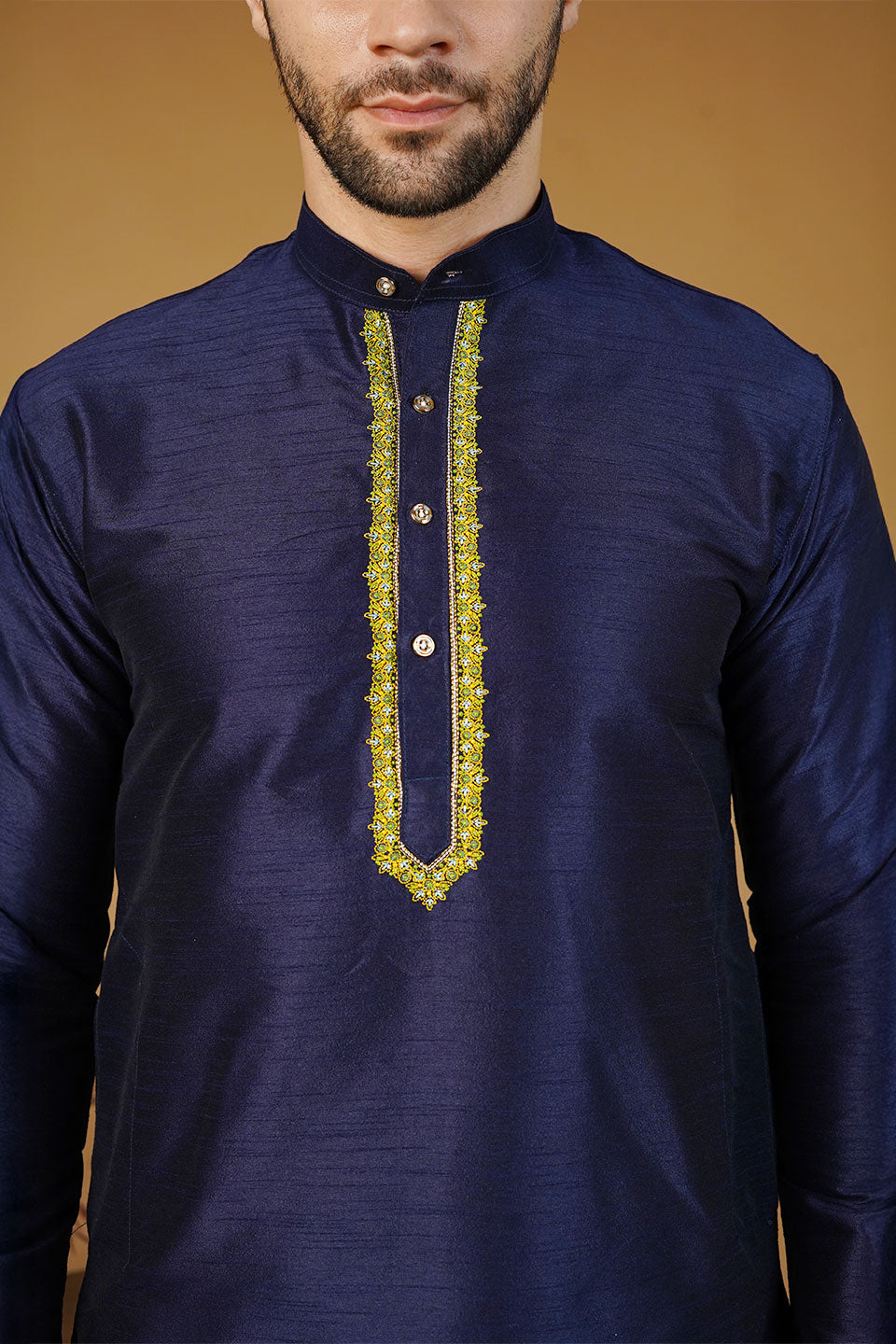Banarasi Art Silk Blue 2 Kurta