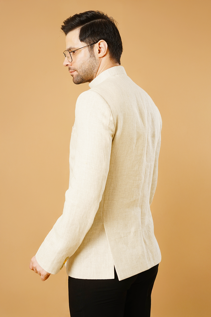 Linen Cream Bandhgala