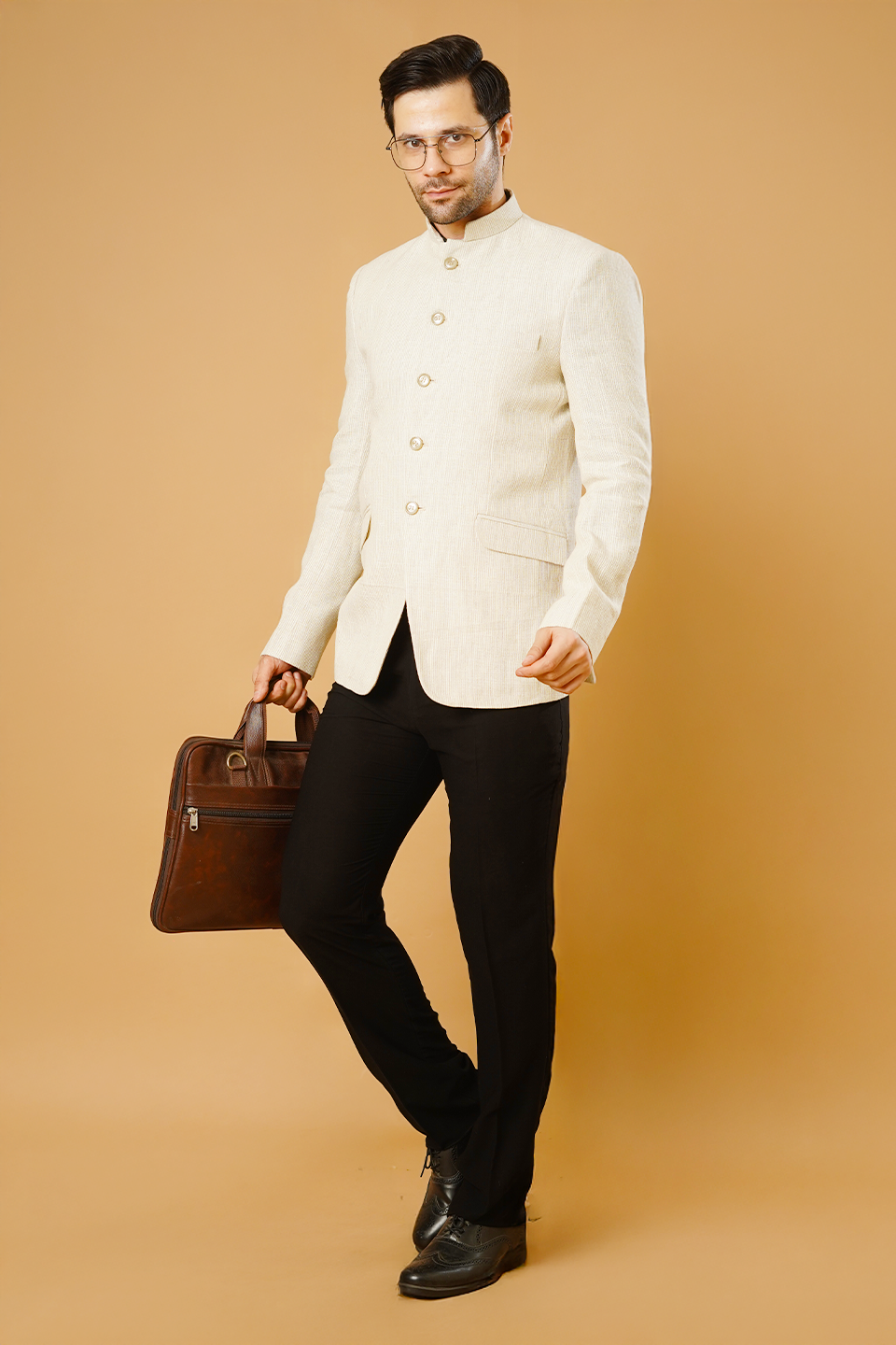 Linen Cream Bandhgala
