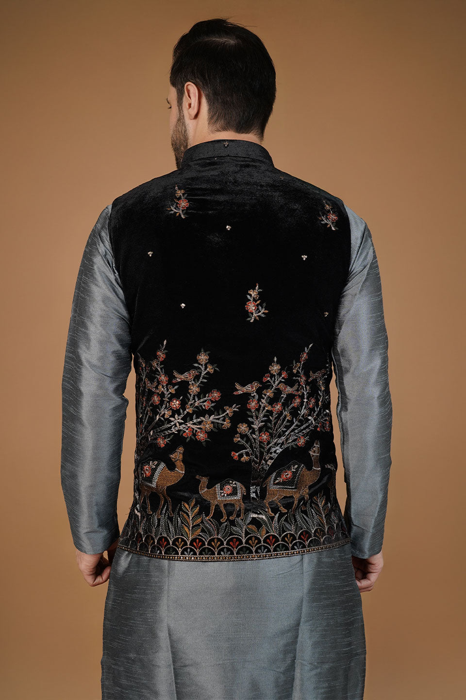 Velvet Black Waistcoat