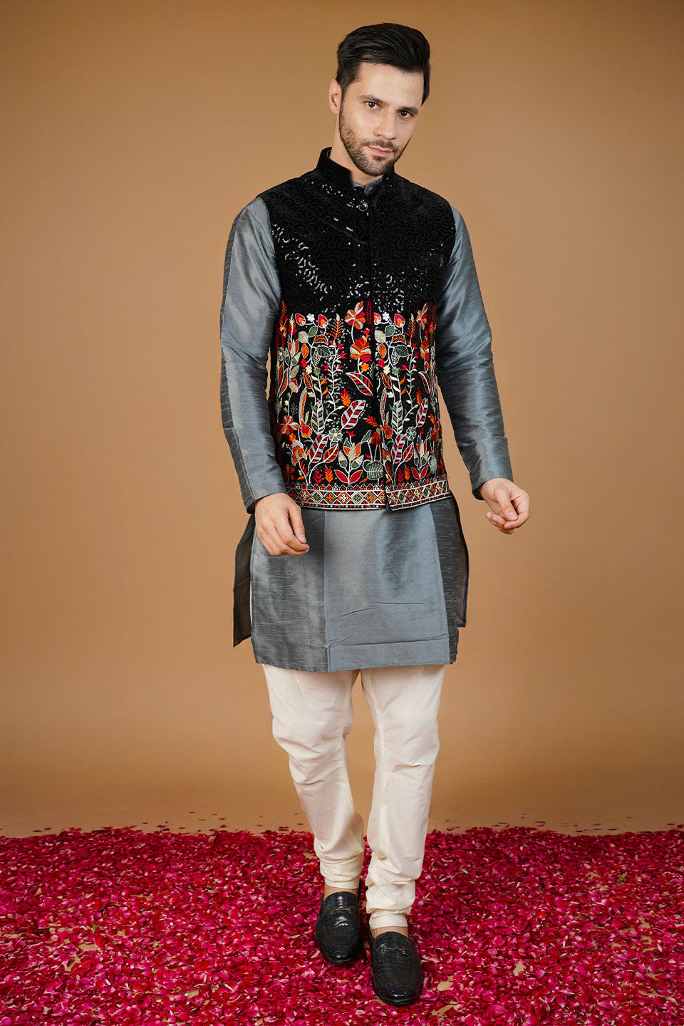 Velvet Black Waistcoat