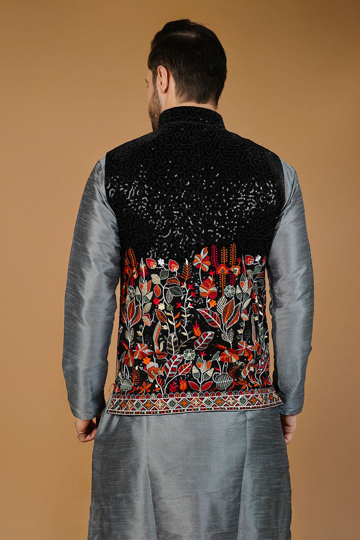 Velvet Black Waistcoat