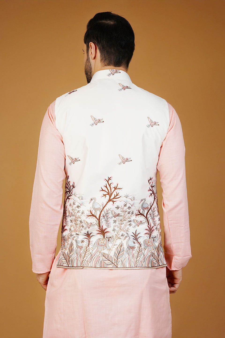 Rayon Emrbroidery White1 Waistcoat