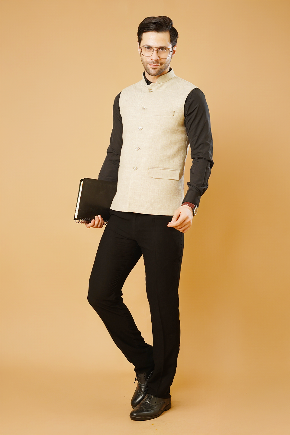 Linen Cream Nehru Jacket