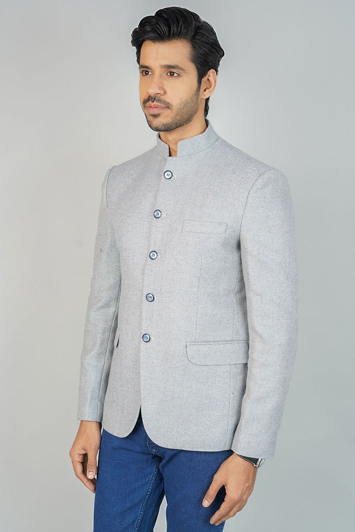 Tweedwool Blue Bandhgala