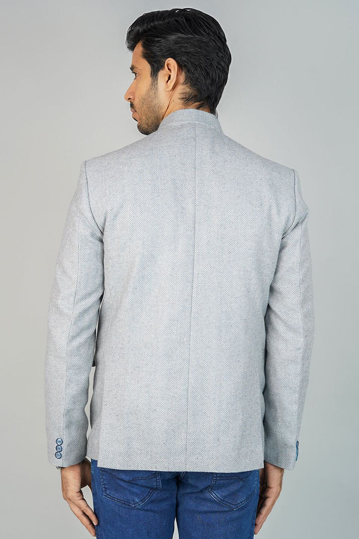 Tweedwool Blue Bandhgala