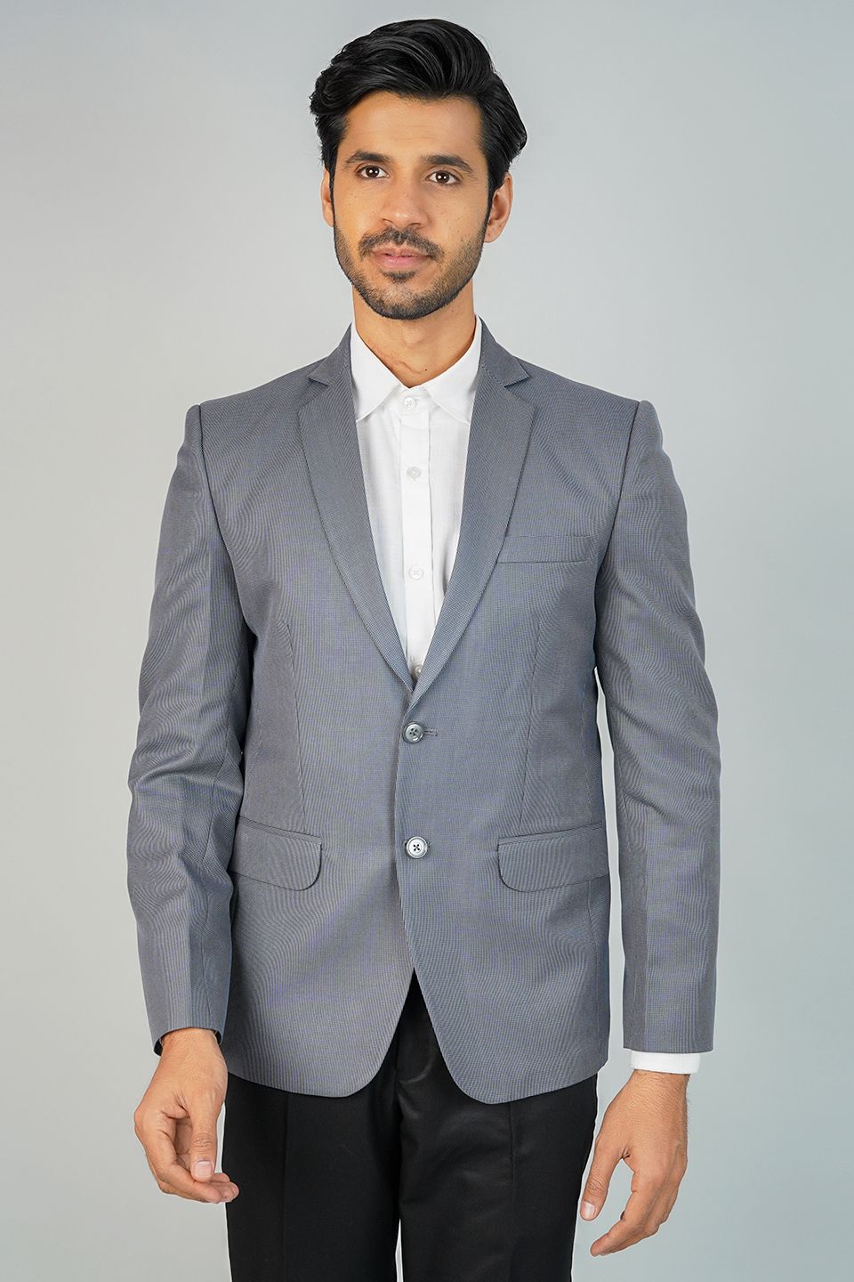 Poly Viscose Grey Blazer