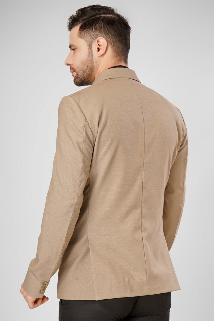 Polyester Cotton Cream Blazer