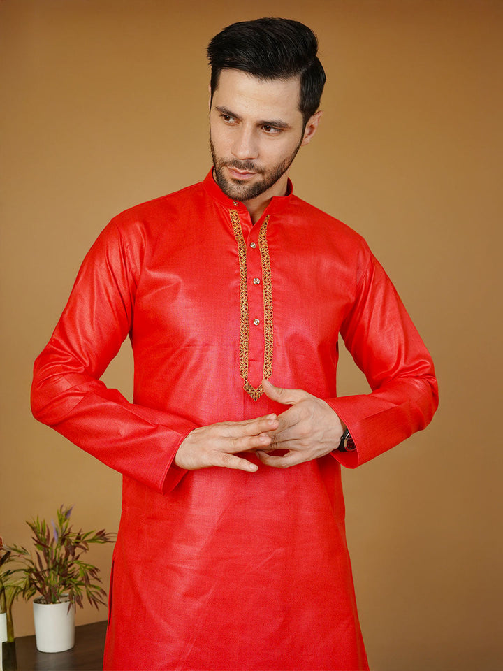 Ruby Silk Embroidery Redemb Kurta