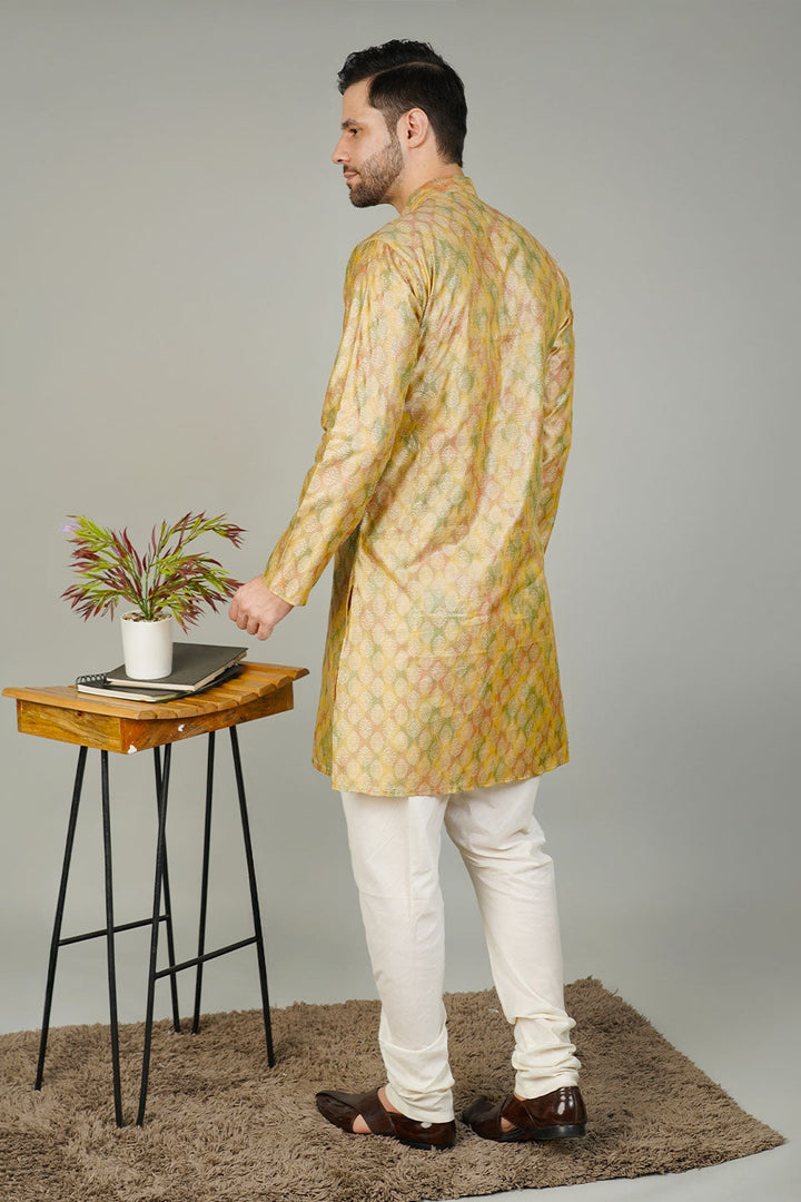 Banarasi Cotton Gold  Kurta