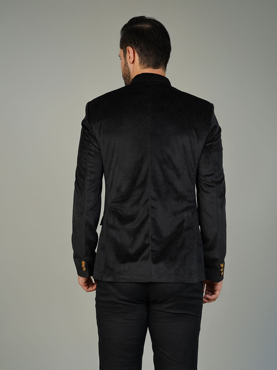 Velvet Black Bandhgala