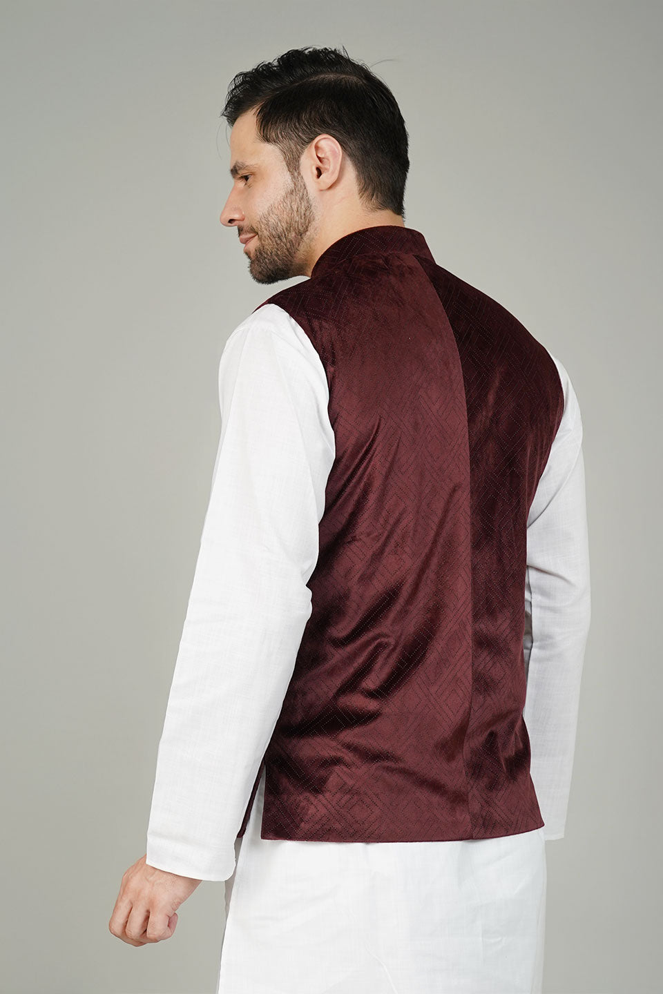 Velvet Maroon Waistcoat
