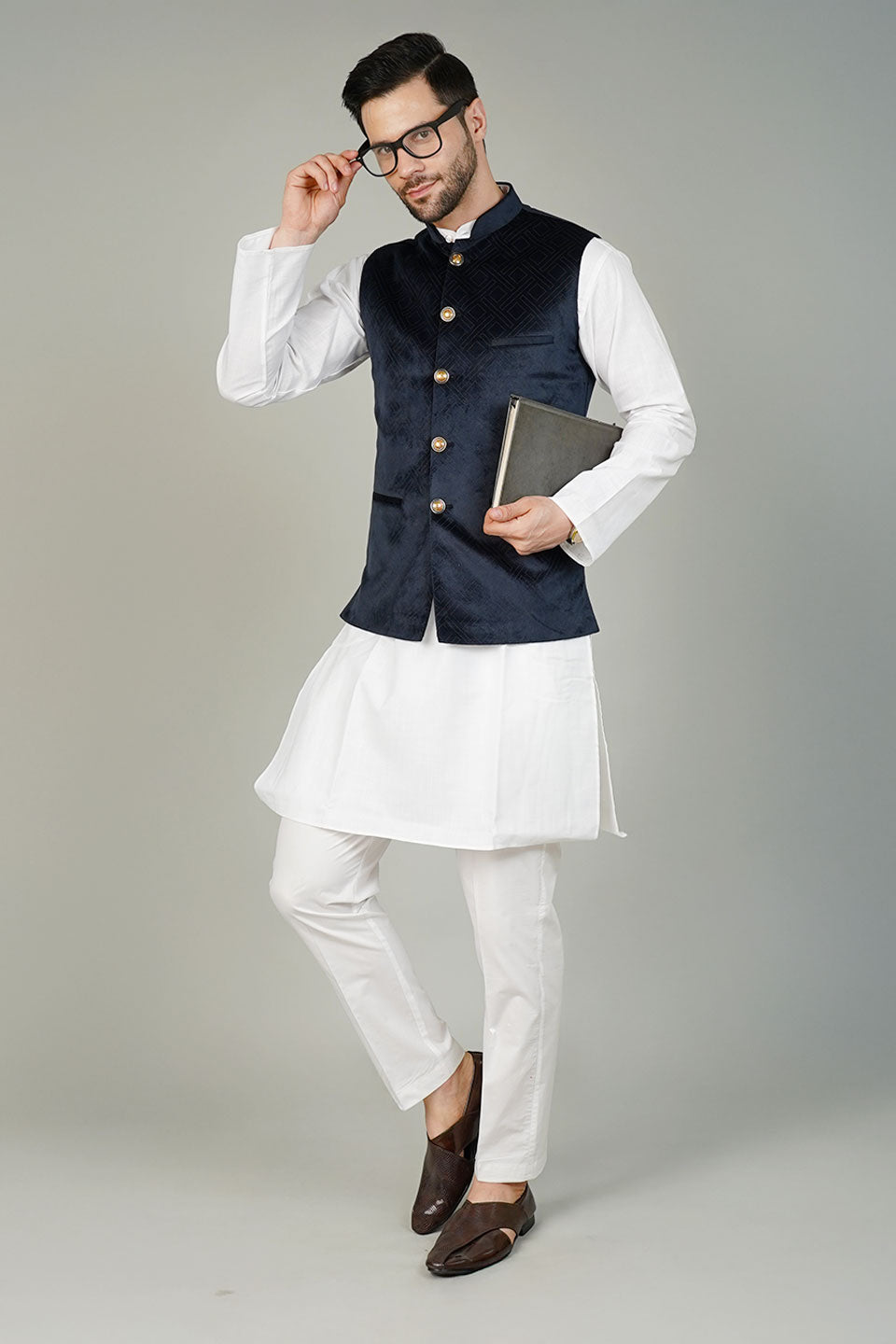 Velvet Blue Waistcoat