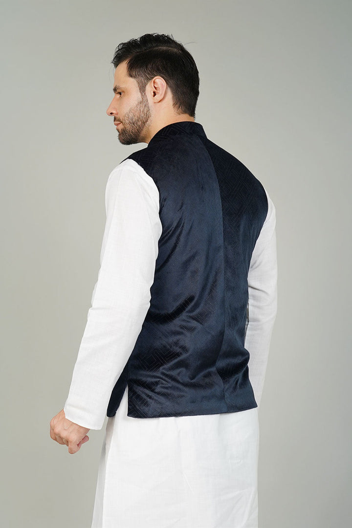 Velvet Blue Waistcoat