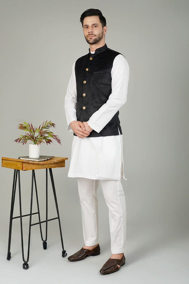 Velvet Black Waistcoat
