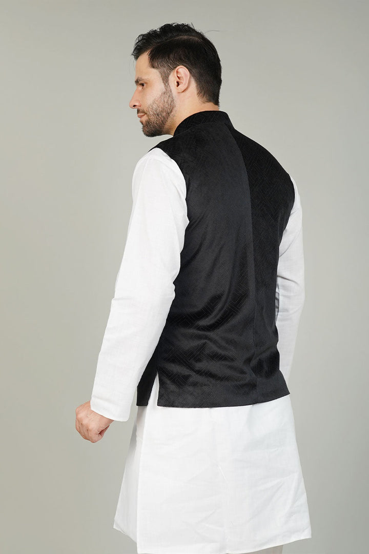 Velvet Black Waistcoat