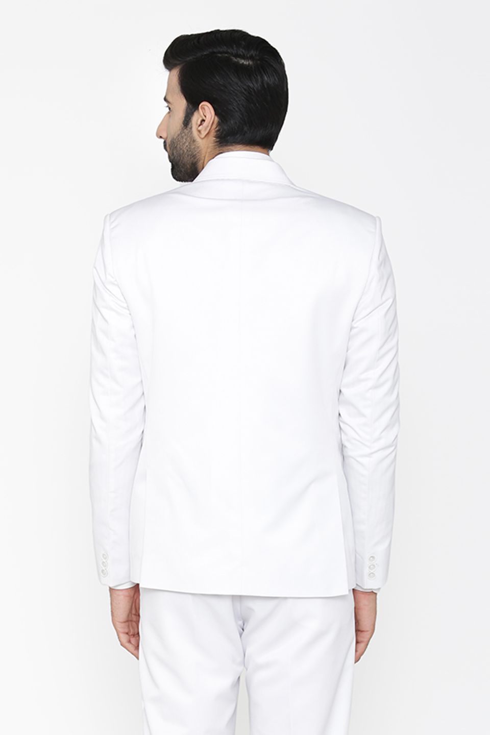 Polyester Cotton White Blazer