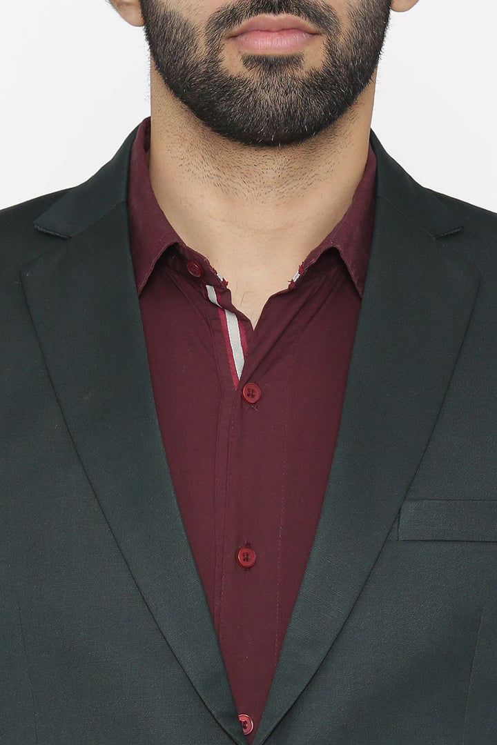 Polyester Cotton Green Blazer