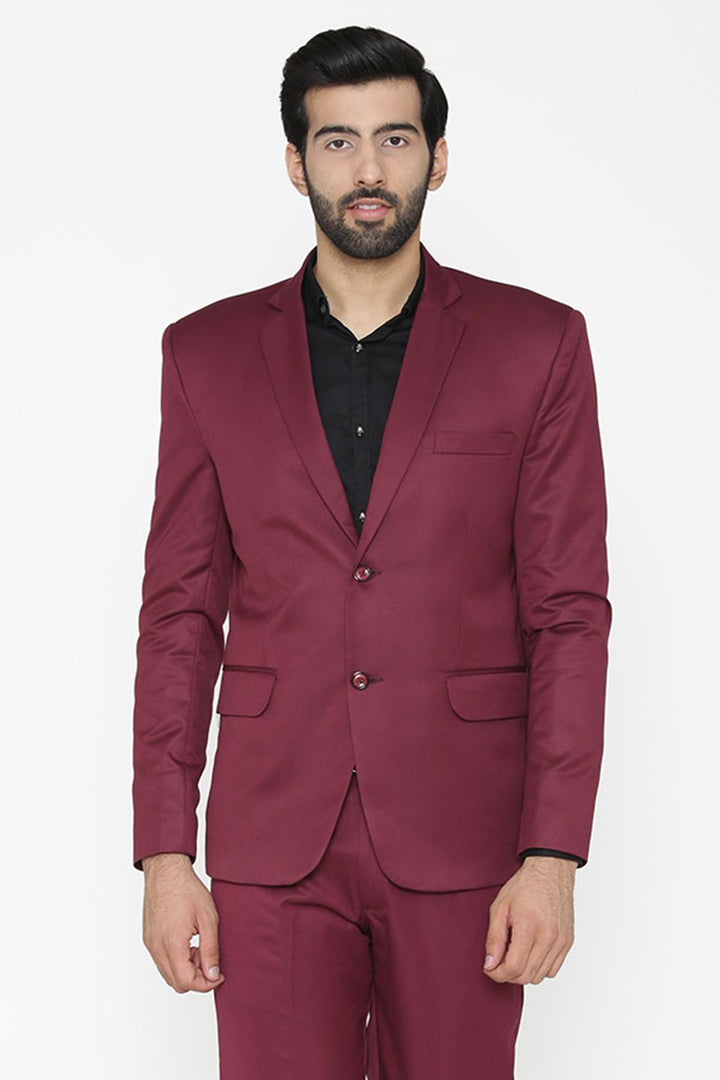 Polyester Cotton Purple Blazer