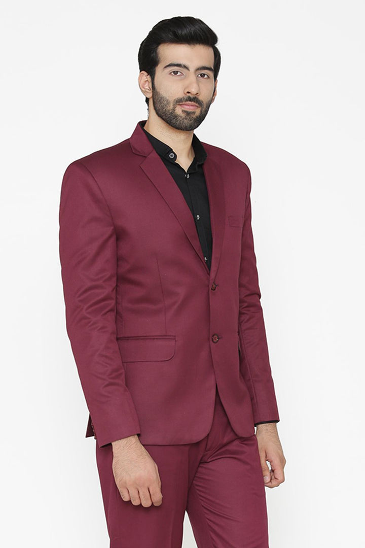 Polyester Cotton Purple Blazer