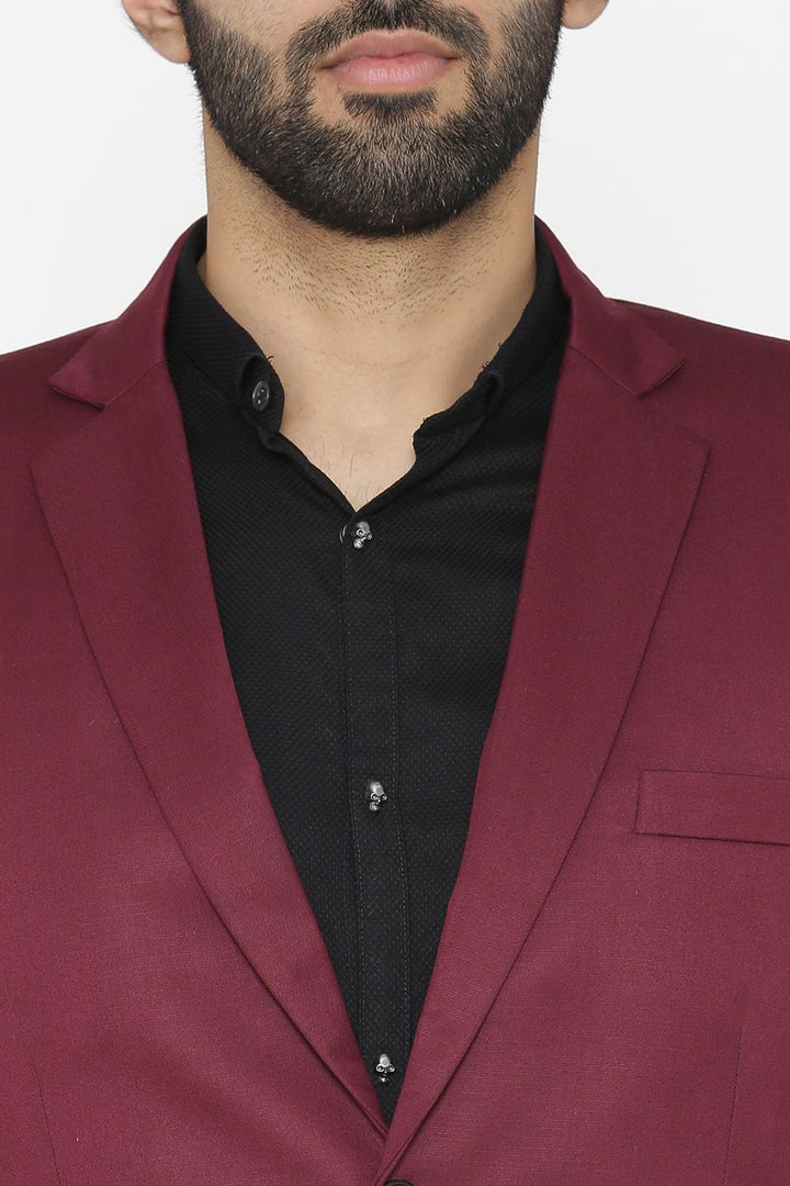 Polyester Cotton Purple Blazer