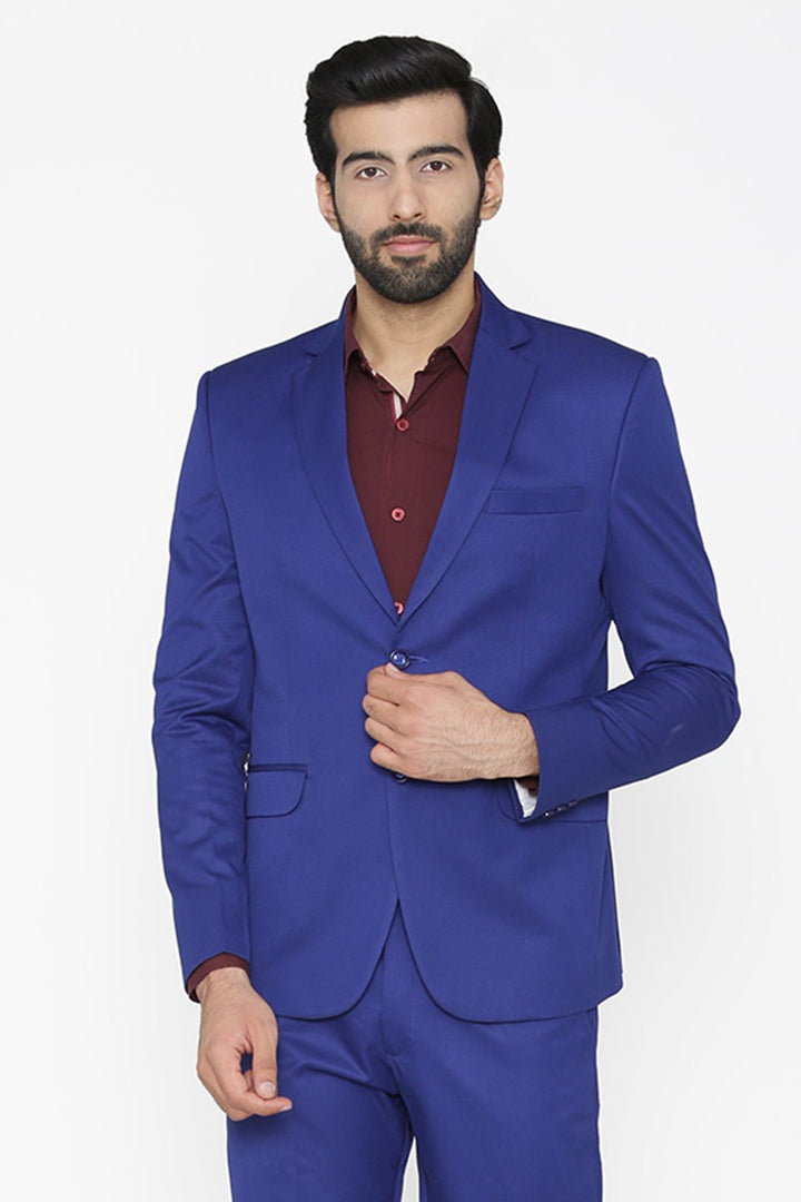 Polyester Cotton Blue Blazer