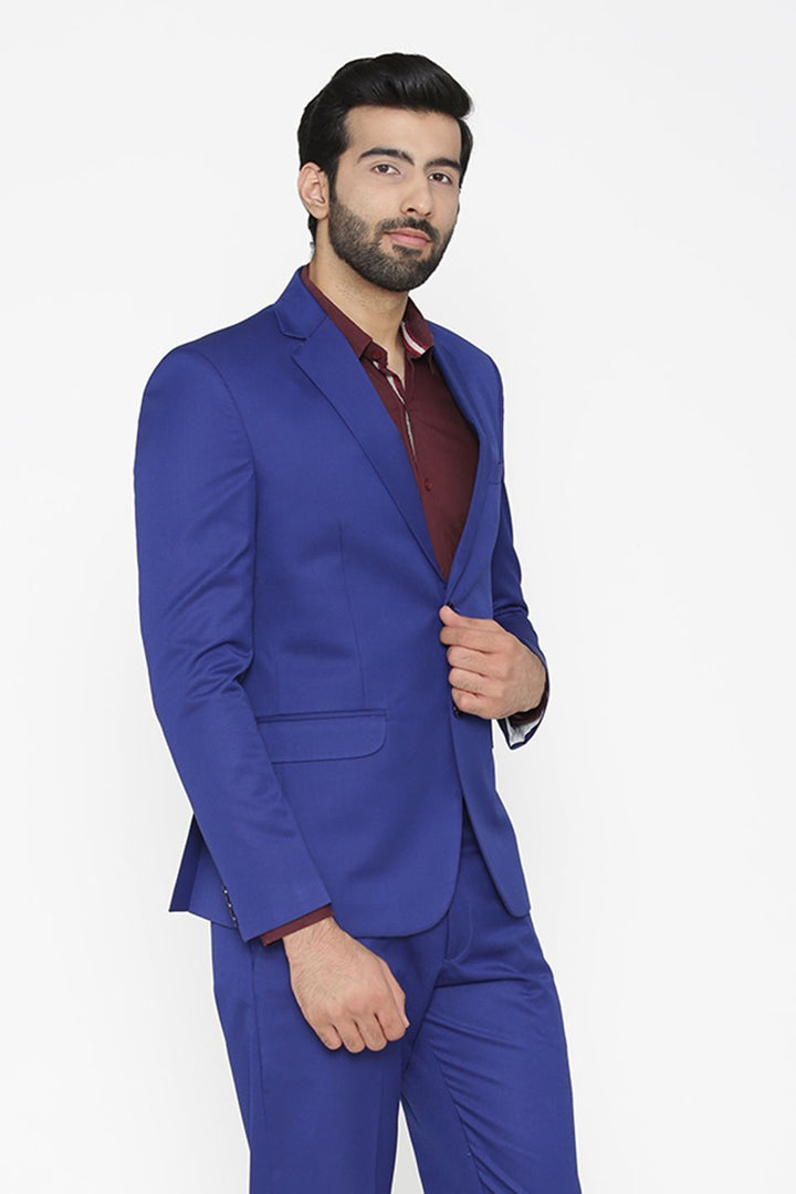 Polyester Cotton Blue Blazer