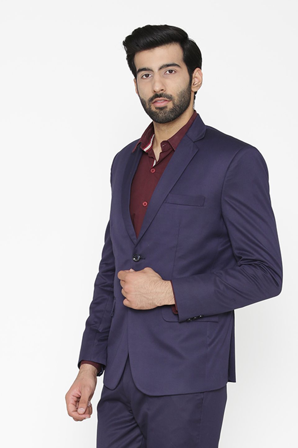 Polyester Cotton Blue Blazer