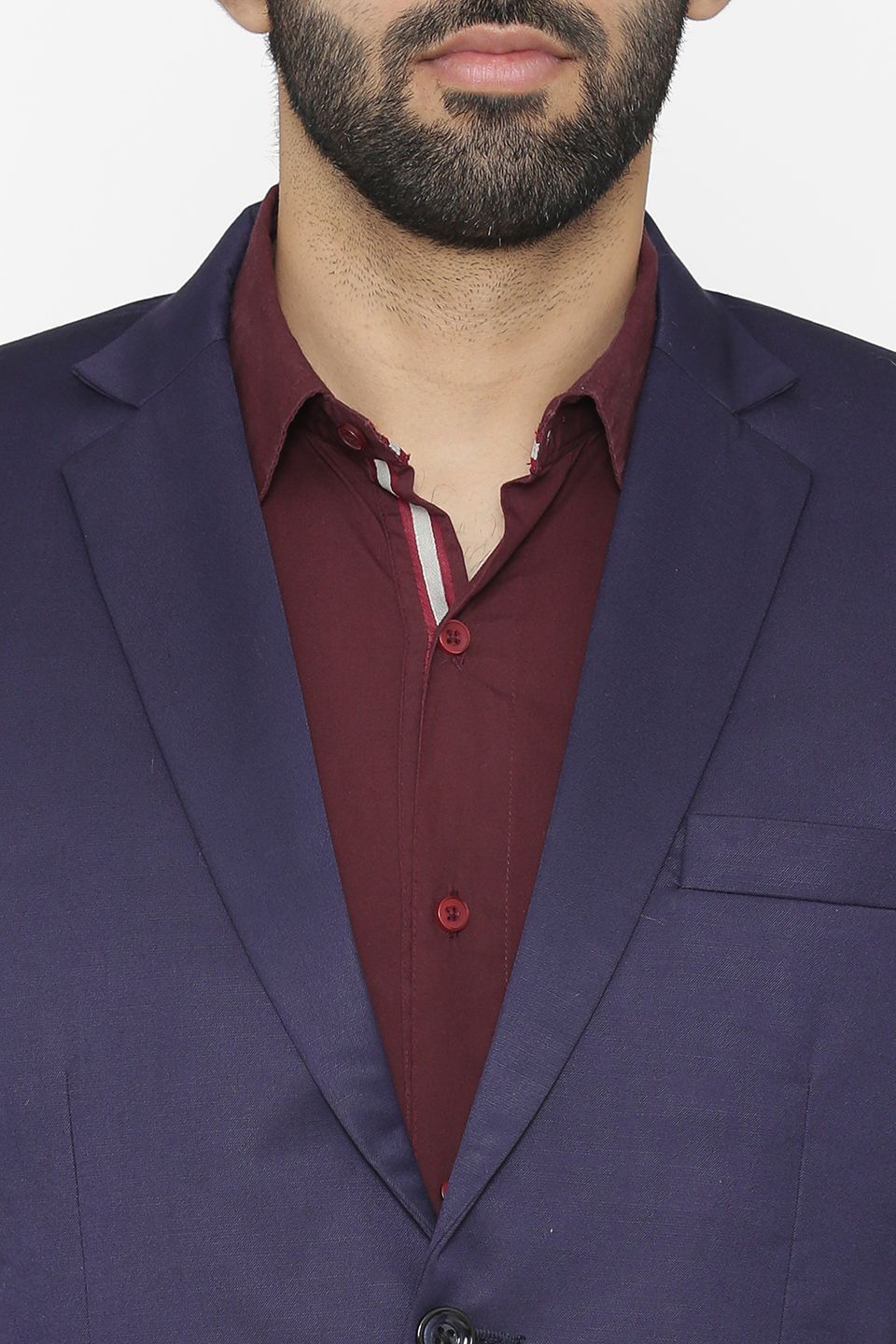 Polyester Cotton Blue Blazer