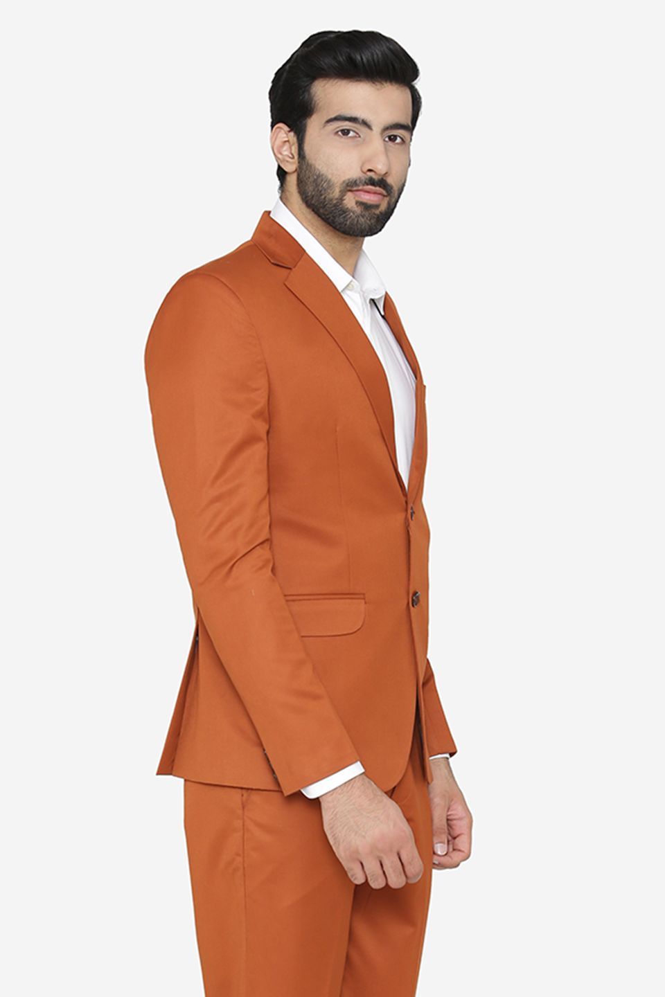 Polyester Cotton Orange Blazer