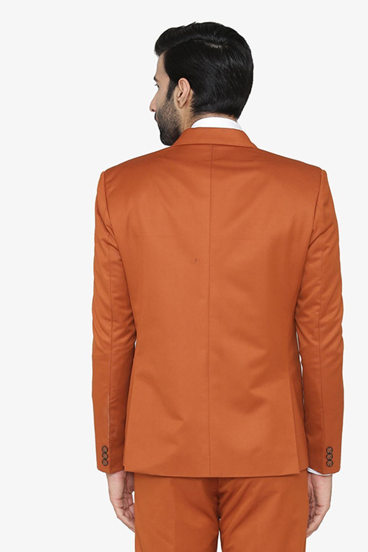 Polyester Cotton Orange Blazer