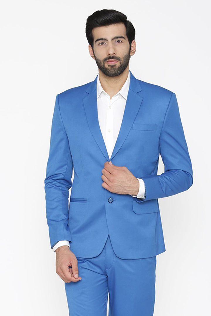 Polyester Cotton Blue Blazer