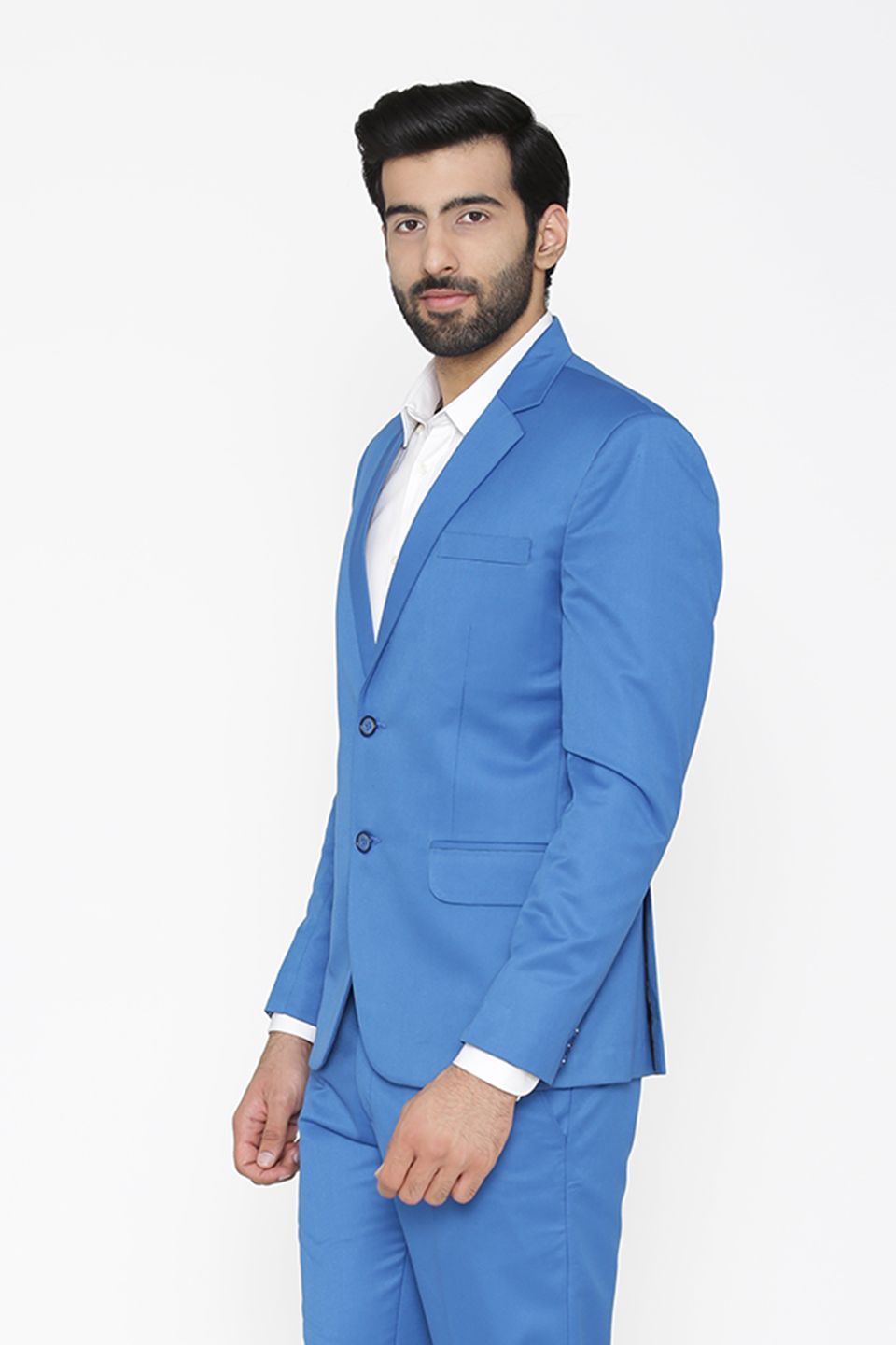 Polyester Cotton Blue Blazer