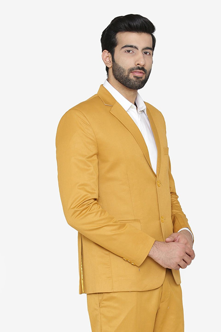 Polyester Cotton Brown Blazer