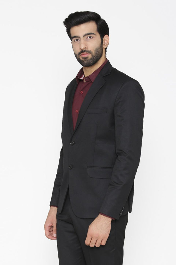 Polyester Cotton Black Blazer