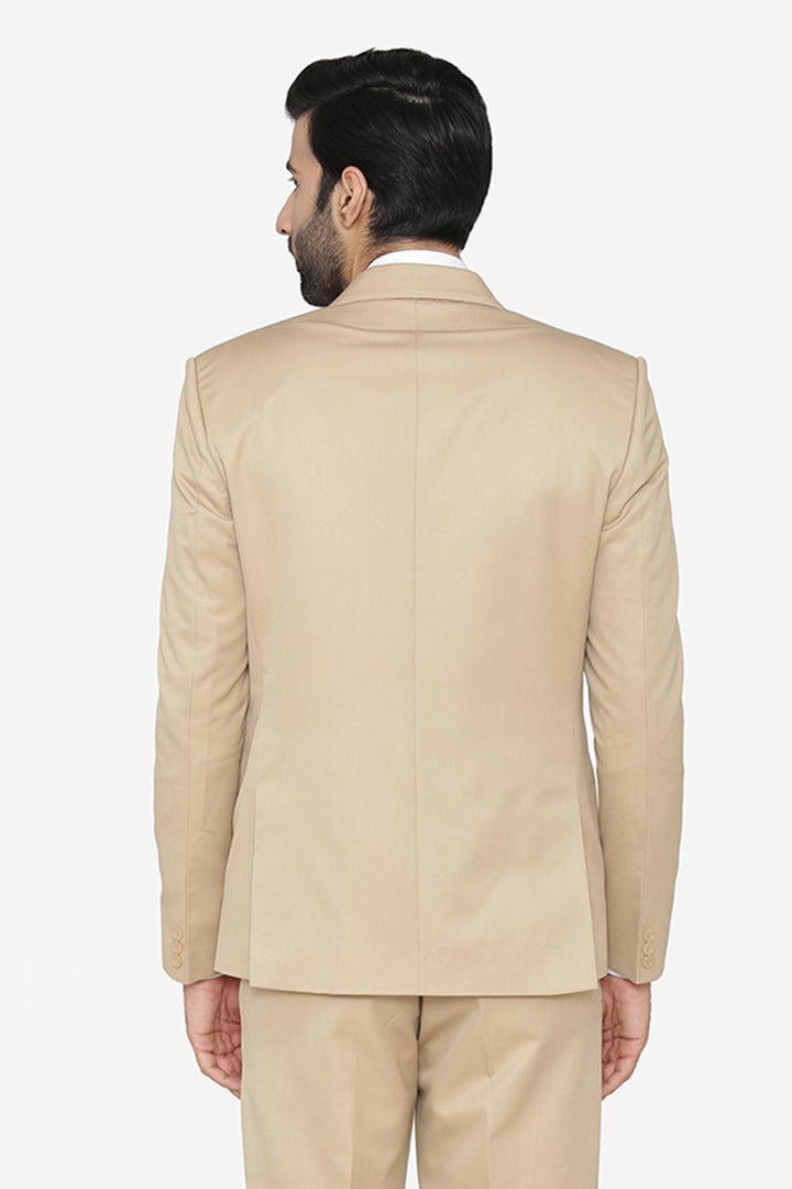 Polyester Cotton Beige Blazer