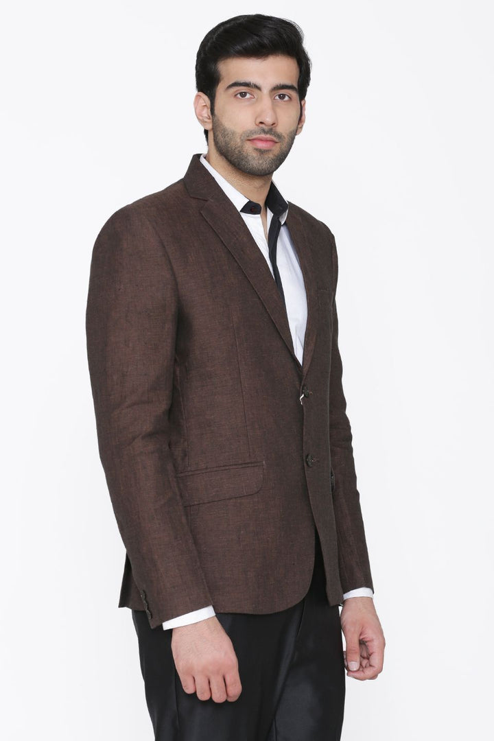 100% Linen Brown Blazer