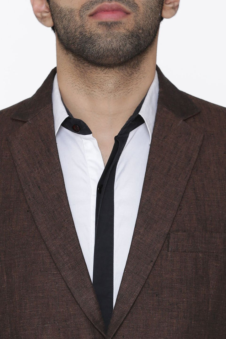 100% Linen Brown Blazer