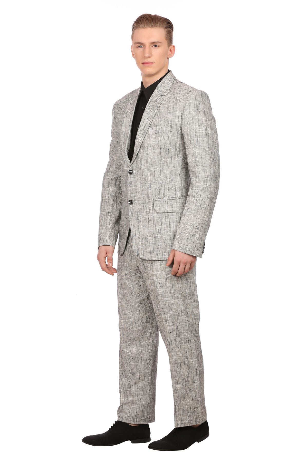 Linen Silver Suit