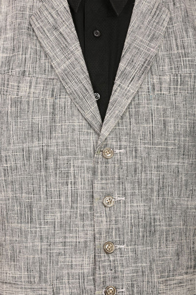 Linen Silver Vest and Trouser Set