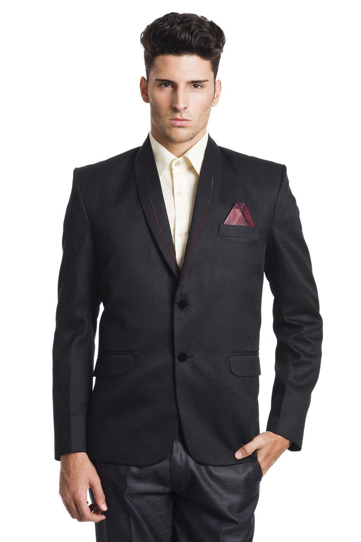 Polyester Cotton Black Blazer