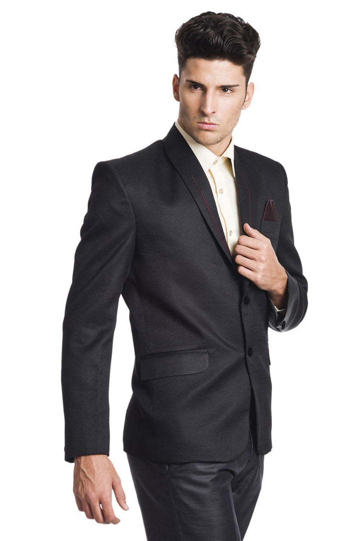 Polyester Cotton Black Blazer