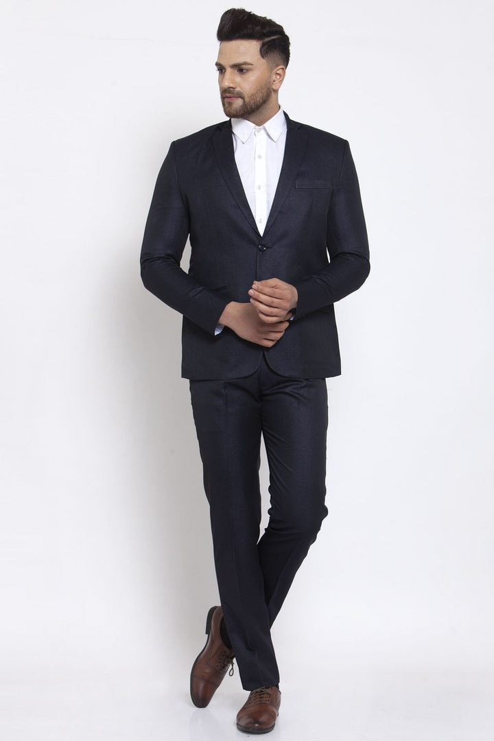 Wintage Men's Poly Blend and Evening 2 Pc Suit : Dark Blue